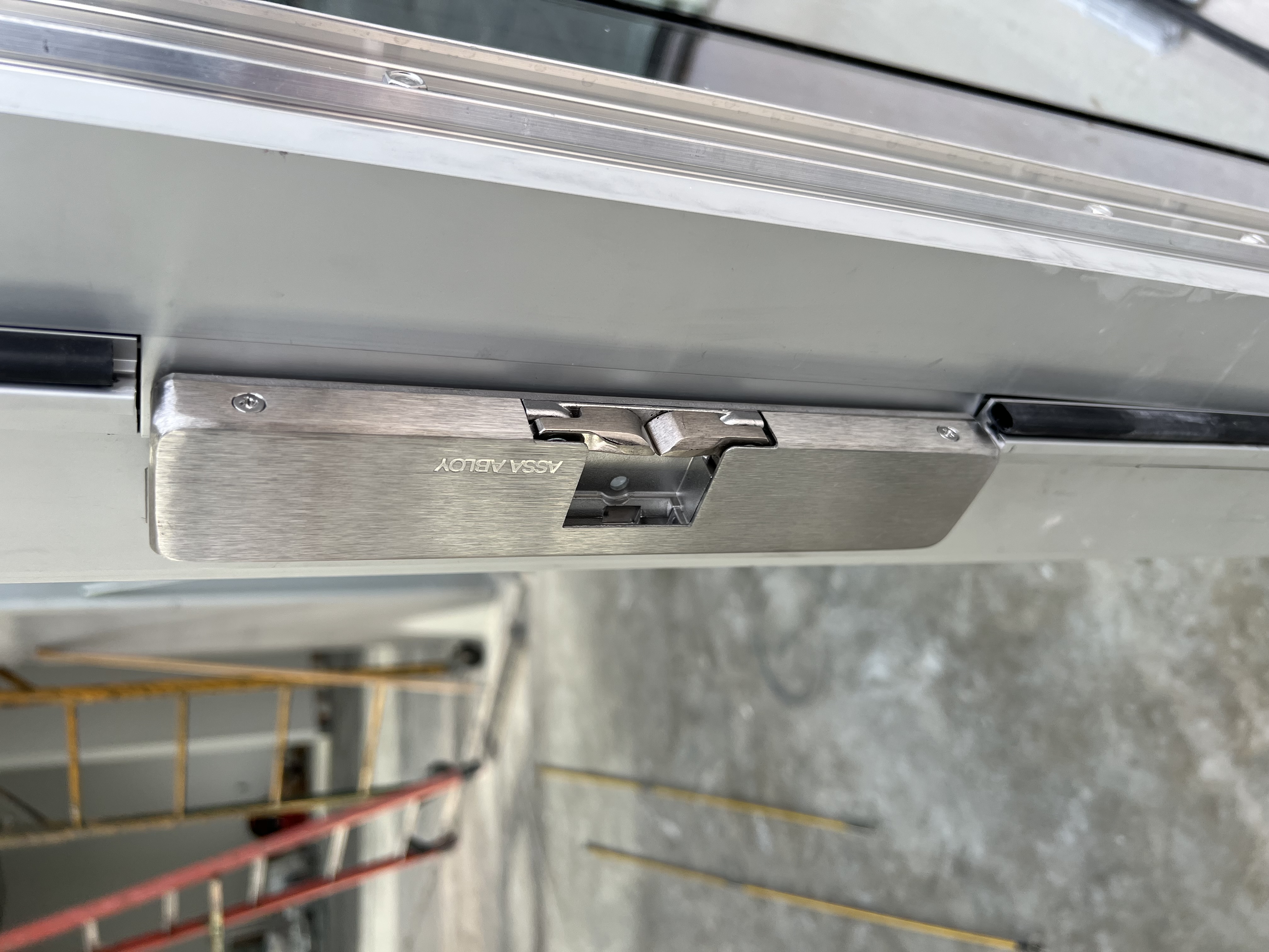 Access control electric strike installed in a door frame