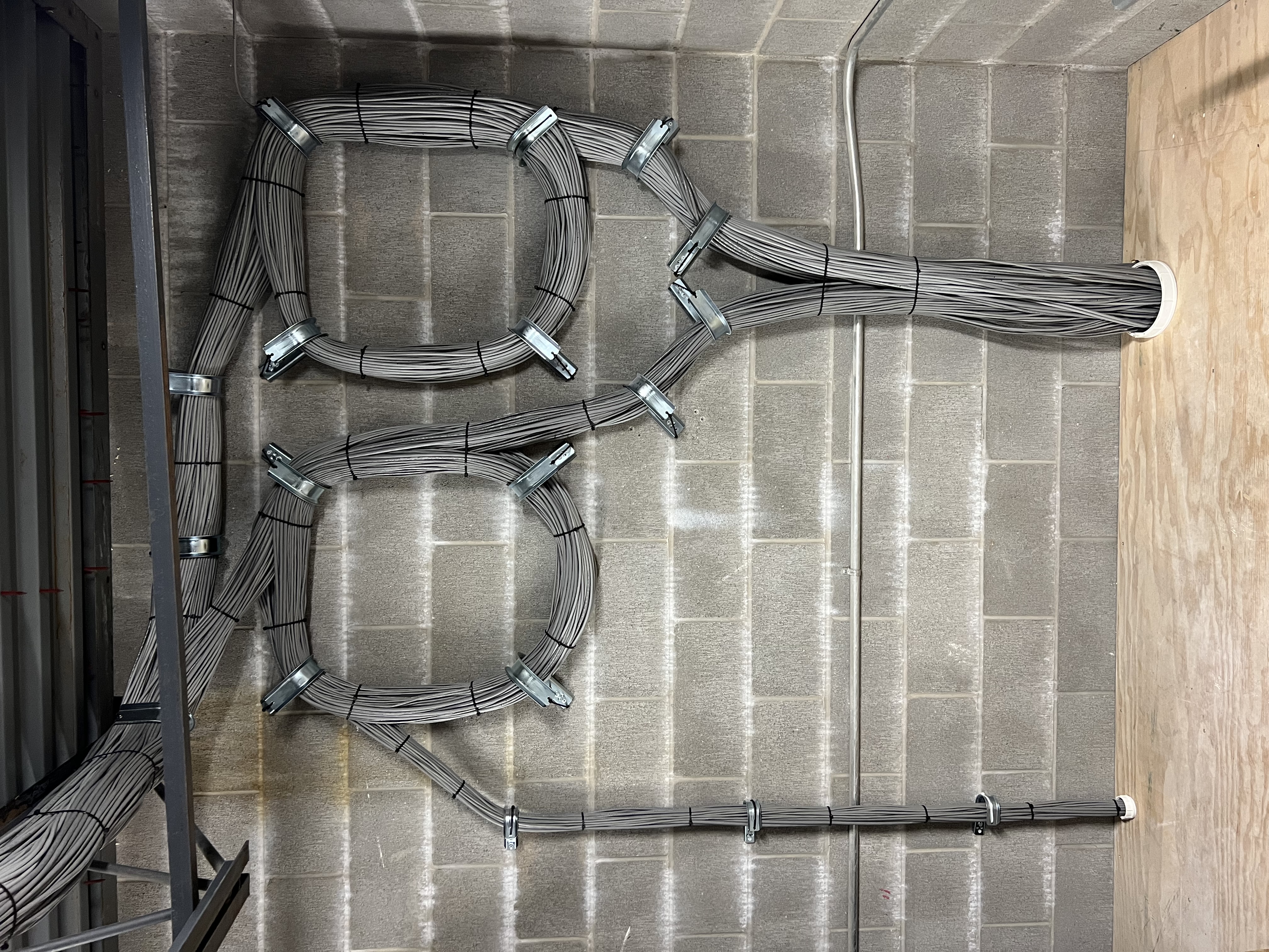 Structured Cat6A cabling dressed and terminated